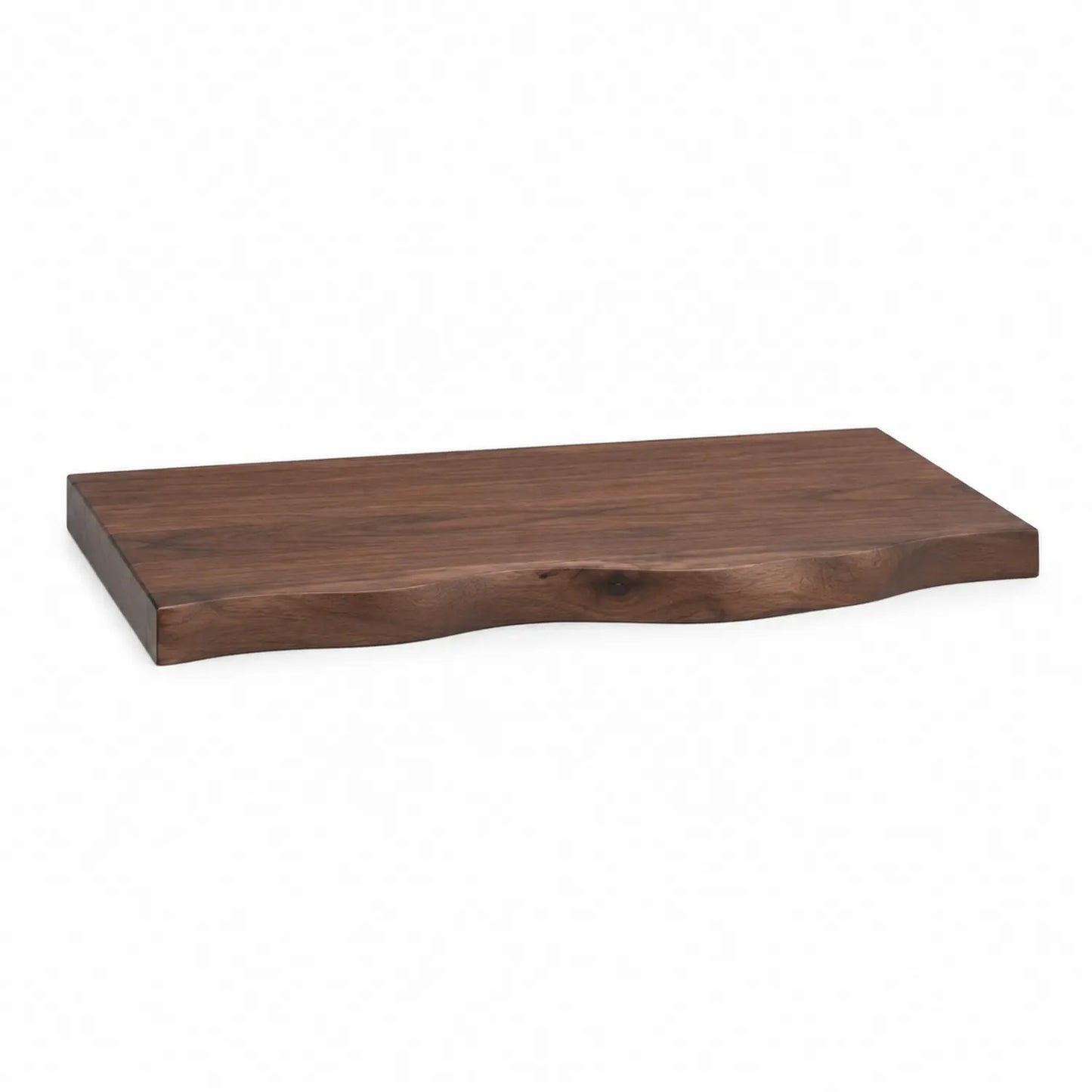 Półka ekspozycyjna 80 x 25 x 5 cm z litego drewna akacjowego nieregularna ciemnobrązowa